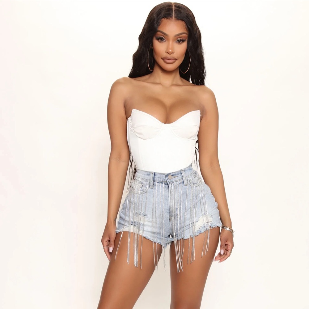 Fashion Nova Rhinestone Sparkle Shorts